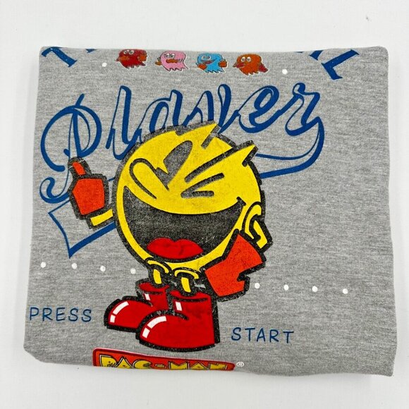 PacMan Sweater M Grey VIntage Game Sweatshirt Soft Gamer Pullover Crew Neck Top - Picture 5 of 5